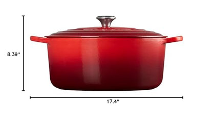Le Creuset Enameled Cast Iron Signature Round Dutch Oven, 13.25 qt., Cerise