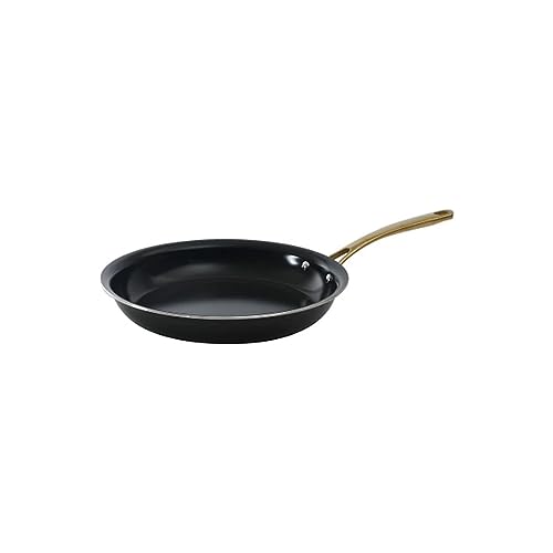 Martha Stewart Lockton 14 Piece Premium Non-Stick Heavy-Gauge Aluminum Cookware Combo Set (Pots, Pans, and Tools) - Black w/Gold Handles