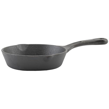 Winco Commercial-Grade Cast Iron Skillet with Handle, 6"