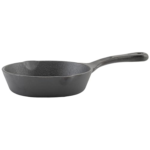 Winco Commercial-Grade Cast Iron Skillet with Handle, 6"