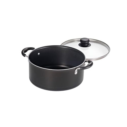 Tramontina Primaware 15-Piece Non Stick Cookware Set with Lids and Utensils, Aluminum Nonstick Pots and Pans Kitchen Set (Storm)