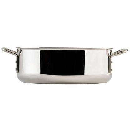 WINCO Tri-Ply Brazier, 12-quart, Silver