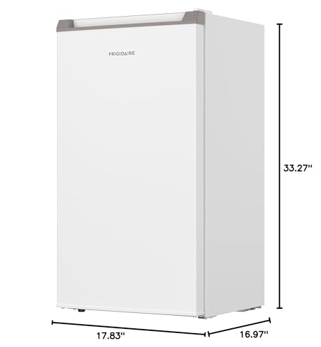 Frigidaire Mini Refrigerator, Compact Freezer Compartment, Adjustable Thermostat Control, Reversible Door, Contemporary Series, 3.2 cu ft, White