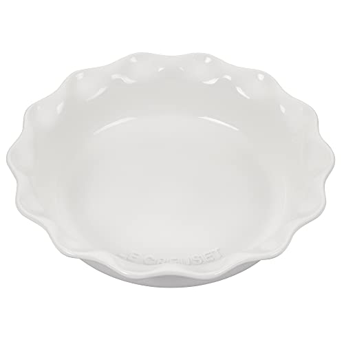 Le Creuset Stoneware 9" Heritage Pie Dish, White
