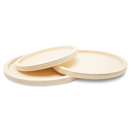 Woodpeckers Set of 3 Nesting Wood Tray for Crafts & Resin Art, Canvas Panel, Circle Wood Sign Blank