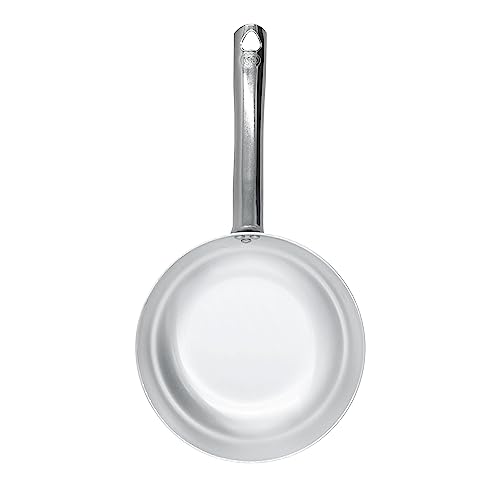 Pentole Agnelli ALMA111B18 High Skipping Frying Pan, Professional Aluminum, Silver, 18 cm