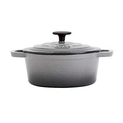 Smith & Clark 3-Quart Enameled Cast Iron Dutch Oven Pot with Lid, Gray