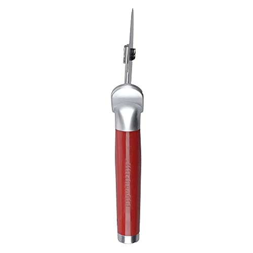 KitchenAid Classic Pizza Wheel with Sharp Blade For Cutting Through Crusts, Pies and More, Built In Finger Guard for Safety and Comfort Grip to Protect Fingers, Dishwasher Safe, 9-Inch, Red