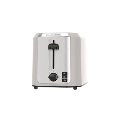 BLACK+DECKER 2-Slice Toaster, Extra-Wide Slots, 7 Shade Settings, Bagel & Frozen Functions, Removable Crumb Tray, Baked Stone