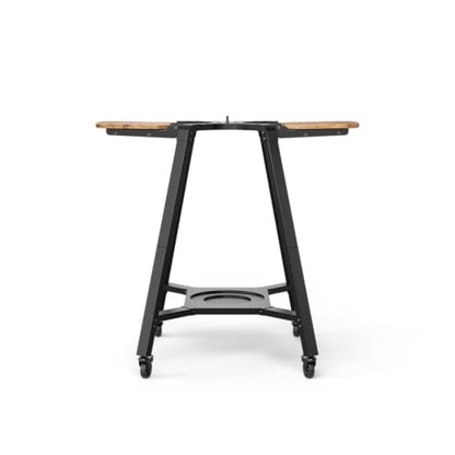 Gozney Arc & Arc XL Pizza Oven Stand, Outdoor Stand with Locking Wheels, Adjustable Wood Wings for Ingredients and Tools, Hanging Hooks for Cookware