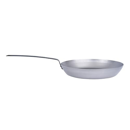 Restaurantware Met Lux 16 Inch Fry Pan, 1 No-Stick Frying Pan - Induction-Ready, Triple-Riveted, Silver Carbon Steel Cooking Skillet, Durable, For Searing, Sauteing, And Browning Food