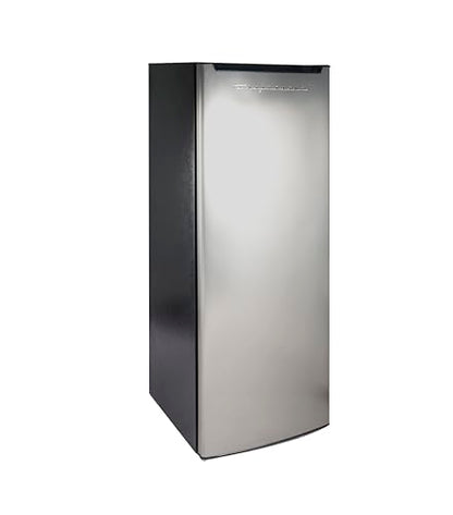 Frigidaire Upright Freezer, 6.5 cu. ft., Deep Freeze, Vinyl Coated Metal with Wire Shelving, Compact for Kitchen, RV, Dorm, Cabin, and Trailer, Platinum Design Series, Silver - 21D x 23W x 56H