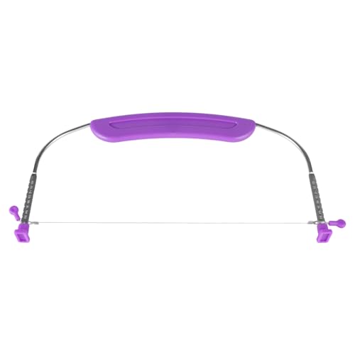 YAMHOHO Adjustable Cake LevCake Cutter Slicer Leveler, 9 Different Height Premium Food Grade Stainless Steel Double Wires Cake Cutter/Slicer/Adjustable Cake Leveler for Leveling and Molding (Purple)