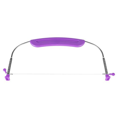 YAMHOHO Adjustable Cake LevCake Cutter Slicer Leveler, 9 Different Height Premium Food Grade Stainless Steel Double Wires Cake Cutter/Slicer/Adjustable Cake Leveler for Leveling and Molding (Purple)