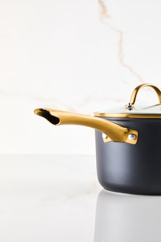 Farberware Forged Induction Ceramic Nonstick Cookware Set, 12-Piece, Black Pots & Pans