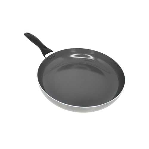 IMUSA 12-Inch Ceramic Nonstick Frying Pan – Large Gray Aluminum Skillet with Cool-Touch Handle, Ideal for Sautéing, Stir-Frying & Searing– Healthy Non-Stick Cookware for Home Kitchen