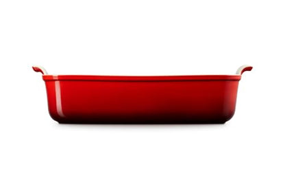 Le Creuset Stoneware Heritage Deep Rectangular Lasagna Dish, 6.75 qt., Cerise