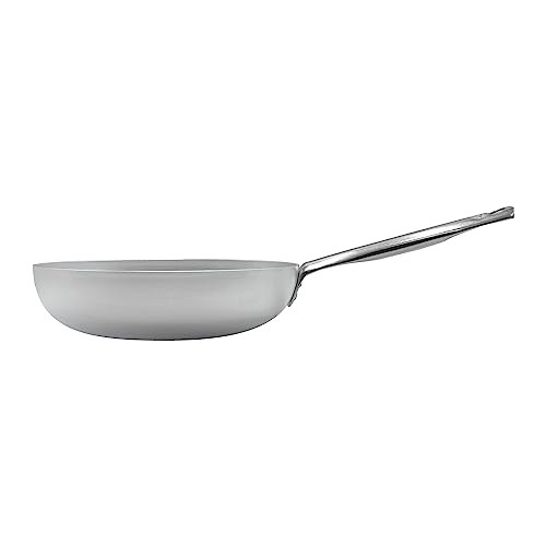 Pentole Agnelli ALMA111B18 High Skipping Frying Pan, Professional Aluminum, Silver, 18 cm