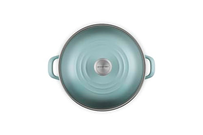Le Creuset Enamel on Steel Traditional Stockpot, 12 qt., Sea Salt with Stainless Steel Knob