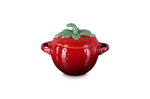 Le Creuset Stoneware Strawberry Mini Cocotte, 19 oz., Cerise