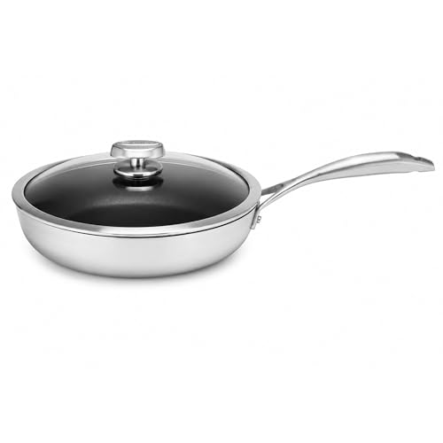 Scanpan CS+ 3 QT Nonstick Saute Pan – Compatible with All Cooktops, Induction Ready, Metal Utensil Safe, Oven Safe to 500°F, Dishwasher Safe