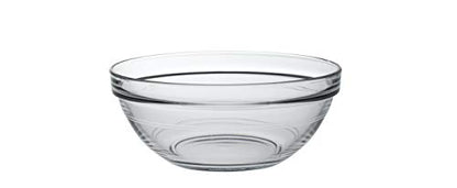Duralex Glass Stackable Mixing Bowls/Prep Bowls Set of 6,Clear. 32¾ oz./ 6.75"