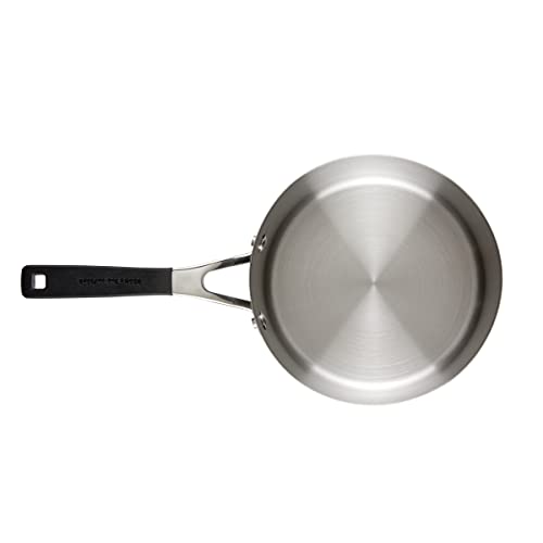 KitchenAid Stainless Steel Induction Saucepan with Lid, 3 Quart - Brushed Stainless Steel