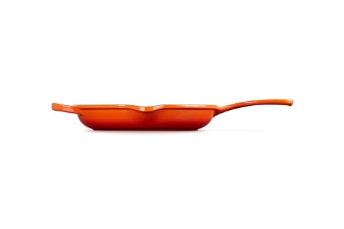 Le Creuset Enameled Cast Iron Signature Iron Handle Skillet, 9", Flame