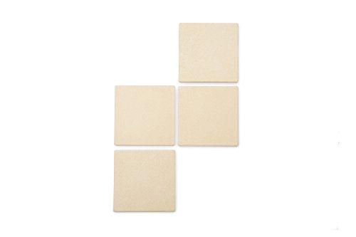 Outset Pizza Grill Stone Tiles For Oven and Grill, Set of 4 Baking Stones for Pizza, Bread & More