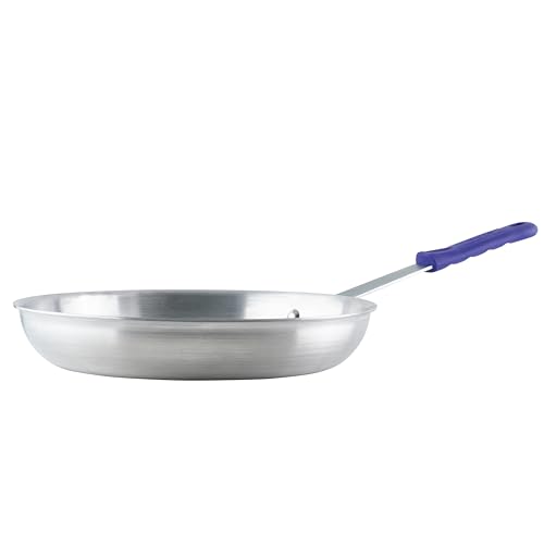 Winco Commercial-Grade Aluminium Fry Pan/Skillet, Natural Finish with Cool Touch Handle, 14"