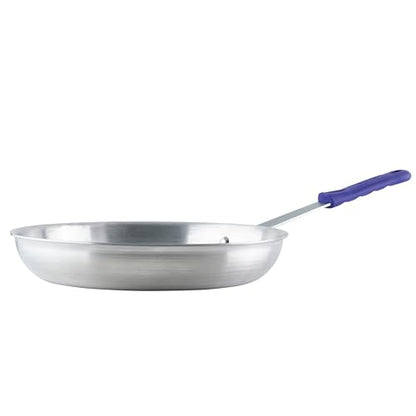 Winco Commercial-Grade Aluminium Fry Pan/Skillet, Natural Finish with Cool Touch Handle, 14"
