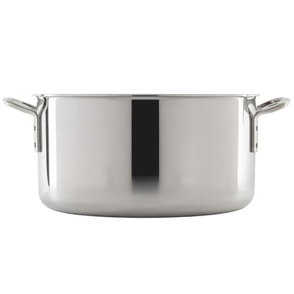 WINCO Tri-Ply Stock Pot, 20-quart, Silver