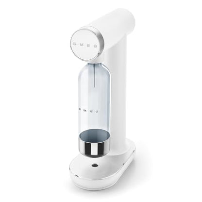 Smeg SKC01WHM Soda Maker, Non-Slip Feet, Space Saving Design, 800ml, Matte White