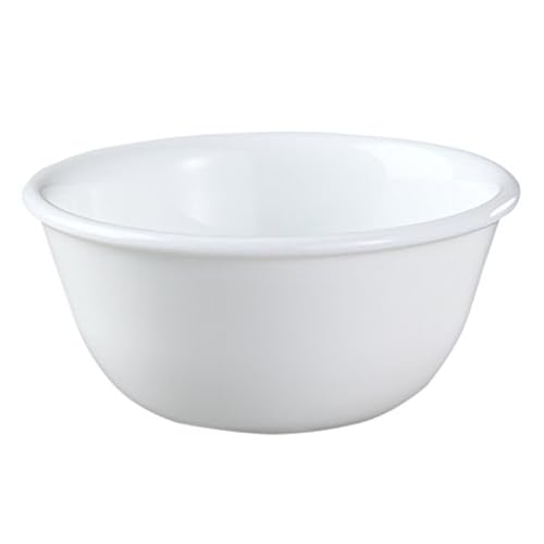 Corelle Vitrelle 6-oz Ramekin Bowls, Set of 6 Chip & Crack Resistant Bowls, Great For Dips, Condiments, Ice Cream, Small Side Dishes, Ceramic Dessert Bowls Set, Winter Frost White