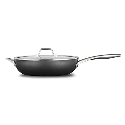 Calphalon Premier Space-Saving Nonstick Cookware Set, 13-inch, Stackable, Hard-Anodized Aluminum