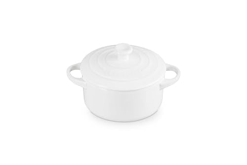 Le Creuset Stoneware Mini Round Cocotte, 24 oz., White