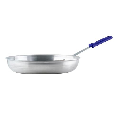 Winco Commercial-Grade Aluminium Fry Pan/Skillet, Natural Finish with Cool Touch Handle, 12"