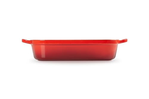 Le Creuset Enameled Cast Iron Signature Rectangular Roaster, 5.25 qt. (9.8" x 13"), Cerise