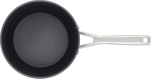 KitchenAid Hard Anodized Induction Nonstick Sauce Pan/Saucepan with Lid, 3 Quart - Matte Black
