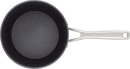 KitchenAid Hard Anodized Induction Nonstick Sauce Pan/Saucepan with Lid, 3 Quart - Matte Black