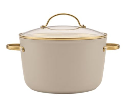 Farberware Forged Induction Ceramic Nonstick Cookware Set, 12-Piece, Taupe Pots & Pans