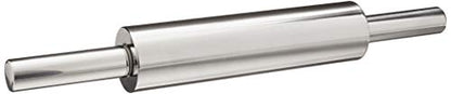 Fox Run Stainless Steel Rolling Pin With Handles, 18" x 2.6" x 2.8"