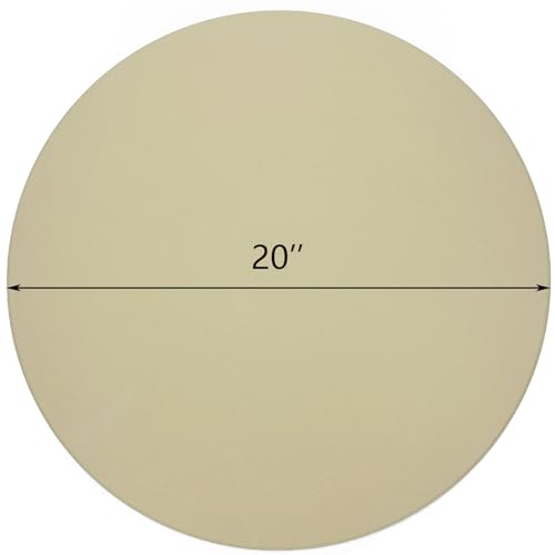 Heavy 20“ Round Ceramic Pizza Stone for BGE, Big Green Egg XL, Kamado Joe Big Joe 24-inch Charcoal Grill and others Smokers