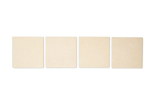 Outset Pizza Grill Stone Tiles For Oven and Grill, Set of 4 Baking Stones for Pizza, Bread & More