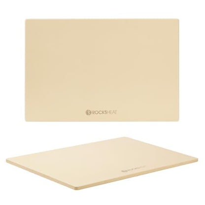 ROCKSHEAT Pizza Stone, Rectangular Extra Large 23.6" x 15.8" x 0.6" Pizza Stones for Oven Grill, Industrial Commercial Heavy Duty Cordierite Baking Stone for Pizza Bread, Pizza Accessories, 14.19 lbs