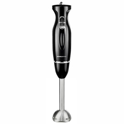 OVENTE Immersion Hand Blender, 300W Electric Handheld Stick Mixer with 2 Mixing Speeds and Stainless Steel Blades for Smoothies, Purees & Baby Food, Black HS560B