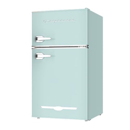 Frigidaire EFR840 Retro Mini Fridge with Freezer & Side Bottle Opener - Small 2 Door Refrigerator for Office Bar or College Dorm Room - 3.2 Cu Ft, Mint