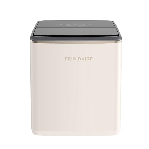 Frigidaire, Countertop Ice Maker, 26 lbs per Day – Fast Bullet Ice Making Machine with Touch Display, 9 Pieces in 7–15 Minutes, Portable Ice Machine for Home Kitchen, Office & RV, Vanilla