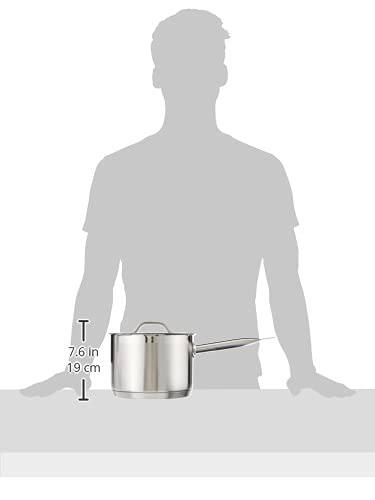 Winco Heavy-Duty Stainless Steel Sauce Pan with Cover, 4.5 Quart