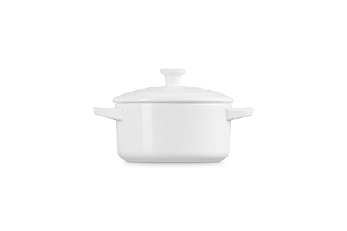 Le Creuset Stoneware Mini Round Cocotte, 24 oz., White